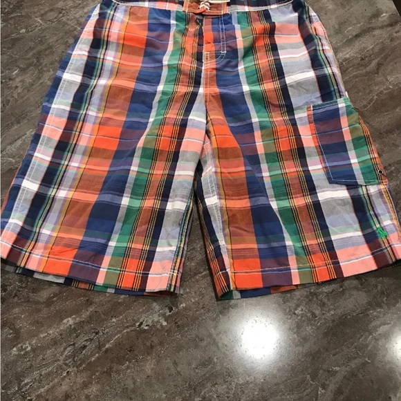 Polo by Ralph Lauren Multicolor Plaid  lined swim trunks sz Small - Picture 1 of 5